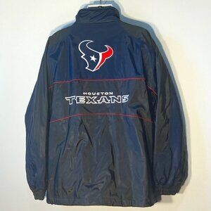 NFL SZ XL Mens TEXANS NWOT Waterproof Jacket Sports Houston Football Warm